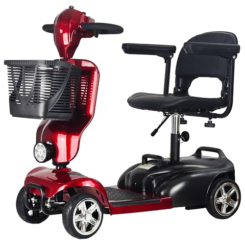 iCAN X-02 2026 Model Portable Mobility Scooter 120 Kg Capacity 12.5 Mile Long Range Removable Battery UK Regulated LED Headlight Removable Basket CupHolder Light Weight Front Fairing