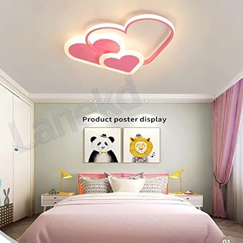 Lámpara de techo Lanekd LED con diseño de corazones para habitación infantil Cover