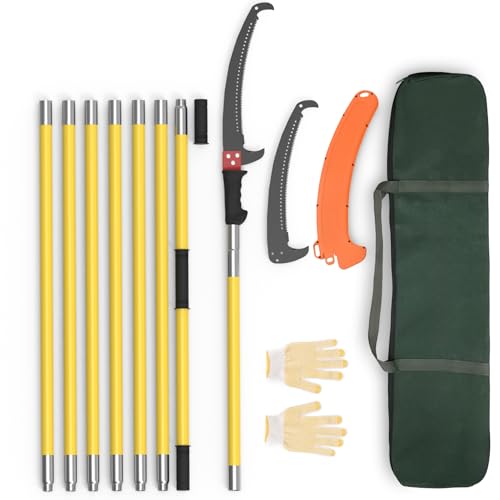Pole Saws for Tree Trimming, 7.3-27 ft Extendable Tree Trimmers Long H