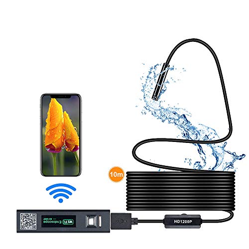 Endoscope Camera, STYLEAGAL WiFi Endoscope IP 68, Waterproof Endoscope Inspection Camera Suitable Android and iOS Smartphone, (33FT)