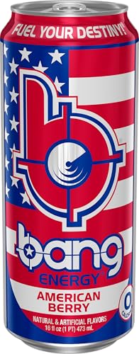 Image of Bang Energy American Berry, Sugar-Free Energy Drink, 16-Ounce (Pack of 12)