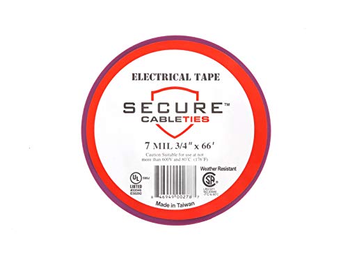 Image of Secure Purple Electrical Tape 3 /4 Inch x 66 Feet - Single Roll