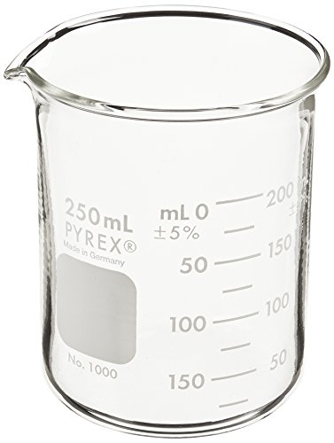 Branson 000-140-001 Glass Beaker for Bransonic Benchtop Cleaners, 250ml Capacity