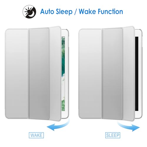 Image of JETech Case for iPad (9.7-Inch, 2018 /2017 Model, 6th /5th Generation), Smart Cover Auto Wake /Sleep (Silver)