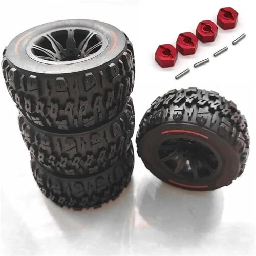 RC�A�b�v�O���[�h�X�y�A�p�[�c For MJX For Hyper Go 14210 1/14 �z�C�[��/�^�C�� R/C �J�[/�g���b�N�X�y�A�p�[�c 4 �s�[�X/�Z�b�g�A�b�v�O���[�h�C���p�[�c(E1 adapter)