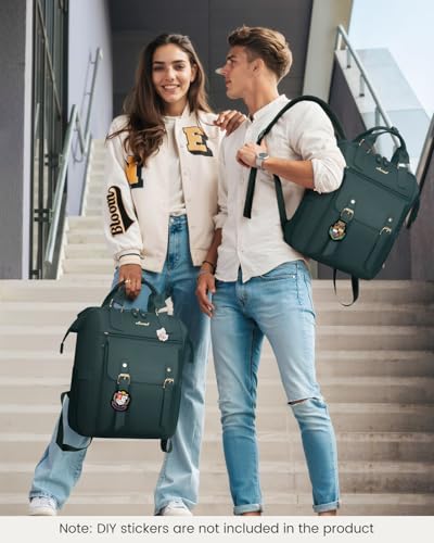 LOVEVOOK Laptop Backpack for Women Work Travel Backpack Purse, Nurse Bags Teacher Doctor Commuter Business Computer Bag, College Backpack Stylish Daypack, 15.6 Inch, Dark green-dark green - Image 2