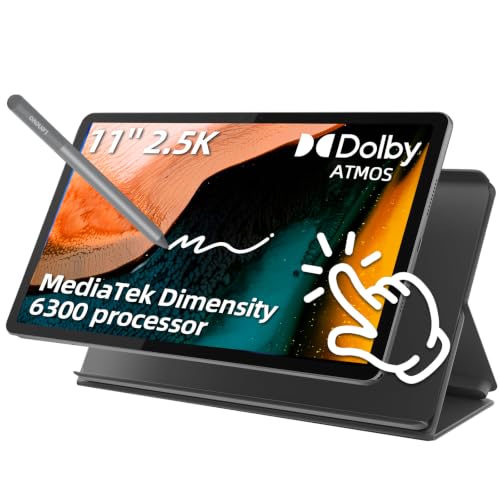 Image of Lenovo 11″ Idea Tab, 2.5K (2560 x 1600) Touchscreen, 90Hz, MediaTek Dimensity 6300, 8 GB RAM 384 GB Storage(256GB UFS+128GB SD Card), College Tablet, Integrated Arm Mali-G57 MC2 Tab Pen and Folio Case