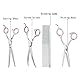 GEMEK Pet Cat Dog Grooming Scissors Set 4 Stück Edelstahl Professional Pet Trimmer Kit - 7,5 Zoll gerade Schere, Ausdünnung Schere, gebogene Schere, Grooming Kämme