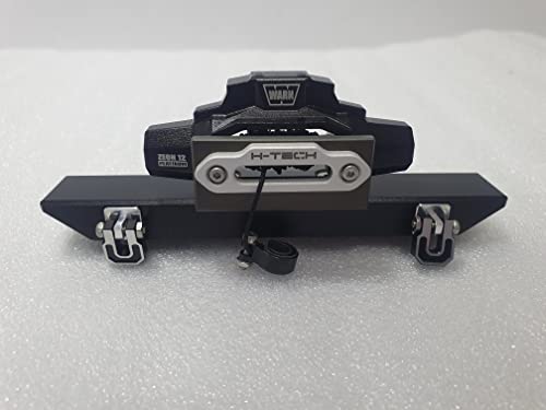 H-TECH RC CNC Aluminum Metal Front Bumper & Winch Compatible For Vanquish VS4-10 Phoenix 1/10 Accessories… (Front Bumper & Winch)