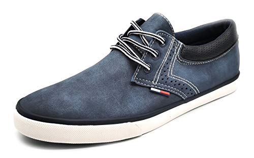 P&L Zapatillas para Hombre Casual Negro Azul Camel
