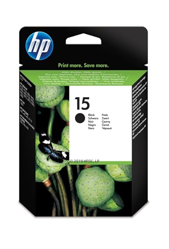 HP C6615De 15 Cartucho de Tinta Original, 1 Unidad, Negro, XXL