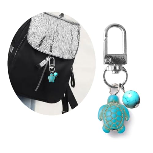Handmade Turtle Keychain Travel Turtle Keychain Charm Turtle Keyring Turtle Bag Charm 3D Bag Pendant for Turtle Lover2