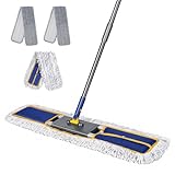 Masthome Wischmopp, Bodenwischer Set mit 4 Wischpads, Mikrofaser Wischmop, Chenille Bodenwischer mit 128cm Griff, Wischer Boden für Hartholz, Laminat, Fliesenboden, Senden 1 Schaber,Rot