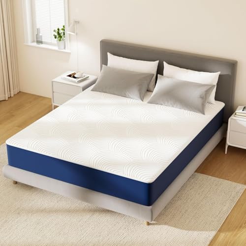 PurrJoys Matratze 140x200x25cm, Memory Foam mit Gel, H3, Abnehmbarer Bezug, CertiPUR-US & Oeko-TEX, druckentlastend, Lieferung gerollt im Karton