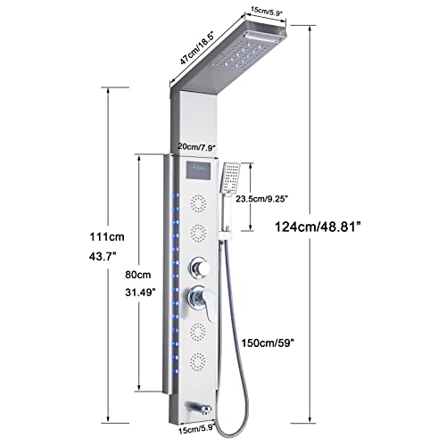 AWorddyPanel-de-ducha-de-hidromasaje-para-banera-con-5-en-1-funciones-LED-columna-de-ducha-set-de-304-acero-inoxidable-con-pantalla-LCD-mezclador-de-banera-alcachofa-de-ducha-en-cascada-plateada