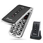 SweetLink Telefono Cellulare per Anziani, Flip Telefoni Cellulari Tasti Grandi, Contatti con Immagini, Base di Ricarica, Pantalla 2.4", Volume Alto, Funzione SOS, Incompatibile con iliad
