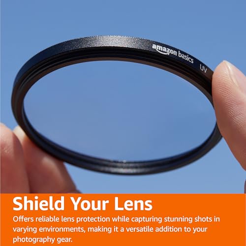 Amazon Basics 77 mm Circular UV Protection Filter for Clearer Pictures, Protects from Dust, Dirt and Scratches