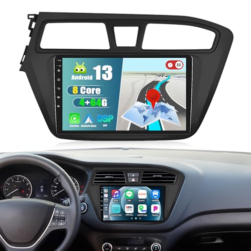 CAMECHO 8-Kern 4+64G Android 13 Autoradio für Hyundai i20 (2015-2018), 9 Zoll HD Touchscreen Navi Wireless Carplay Bluetooth 2Din Radio mit Android Auto WiFi GPS FM/RDS DSP Mirror Link +Canbus CAMECHO 8-Kern 4+64G Android 13 Autoradio für Hyundai i20 (2015-2018), 9 Zoll HD Touchscreen Navi Wireless Carplay Bluetooth 2Din Radio mit Android Auto WiFi GPS FM/RDS DSP Mirror Link +Canbus