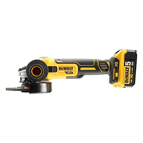 DEWALT - Meuleuse Tête Plate Brushless XR 18V 5Ah Li-Ion - DCG405FN-XJ - Meuleuse d'Angle sans Fil avec Poignée Latérale et Freinage Automatique - Lame Ø125mm - Vitesse à Vide 9000tr/min - 1000W – Image 3