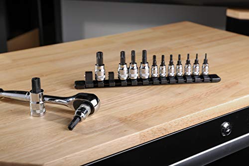 Ares 70103-13-Piece Security Torx Bit Socket Set - 1/4-Inch, 3/8-Inch, And 1/2-Inch Drive - Sizes Range From T8-T60 #TOP5