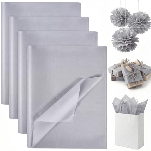 Image of Koogel 330 Sheets Silver Tissue Paper, 14 X 10 inches