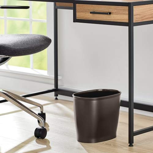 iDesign 93440EU Kent Badaccessoires, Ovaler Abfalleimer, Bronze