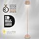 BRILONER - Riffle LED Stehlampe kabellos IP44 mit Touch, dimmbar, Memoryfunktion, Akku tauschbar, Akku Stehleuchte, Leselampe, Wohnzimmerlampe, German Design Award Winner 2025, 19x124 cm, Beige