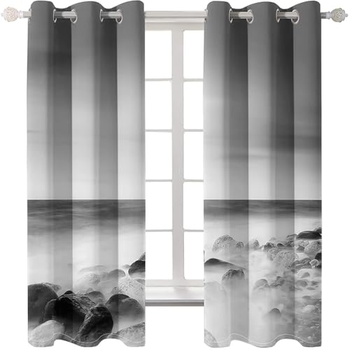 Cortinas para dormitorio de 2 paneles grises para un ambiente relajante 6