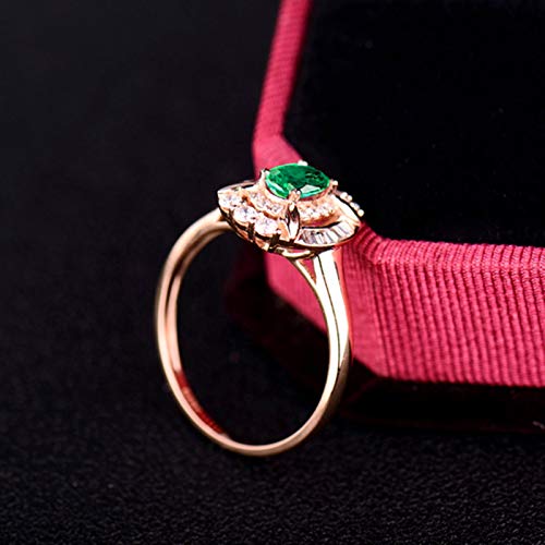 Ficha técnica Anillos de Mujer Oro 18K Anillo de Compromiso para Mujer 0.5ct Esmeralda Diamante Anillos Joyería de San Valentín Talla 22 - Fernando Cortés Ficha técnica Anillos de Mujer Oro 18K Anillo de Compromiso para Mujer 0.5ct Esmeralda Diamante Anillos Joyería de San Valentín Talla 22 - Fernando Cortés