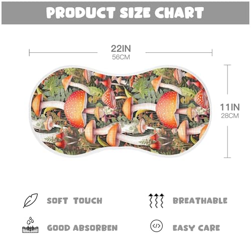 xigua Mushrooms Baby Burp Cloths for Newborn Boys and Girls 1 Pack, Soft & Absorbent Cotton Baby Burp Cloth, Baby Washcloths, Newborn Towel, Burp Rags4