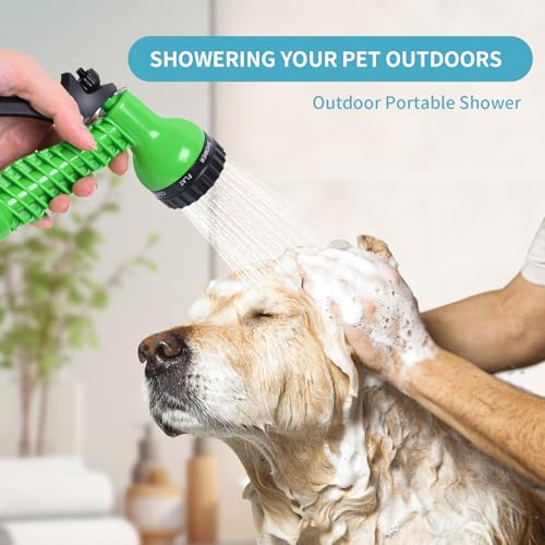 JIESIHAO 2.1 Gallon Portable Shower for Camping with 7 Spray Modes, Camping Shower for Beach Shower, Car Shower, Hand Press with Removable Hose and Shower Head (Orange) by JIESIHAO - Image 4