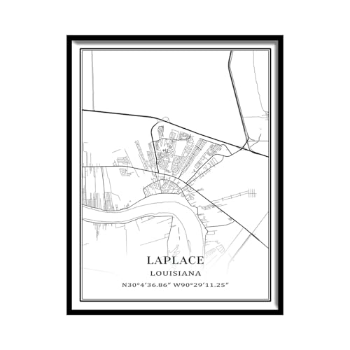 Tanokcrs Laplace Louisiana Wandkunst Karte