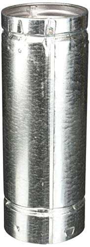 Selkirk Type B Round Gas Vent Pipe Aluminum Inner/Steel Outer, 4" X 12" #TOP6