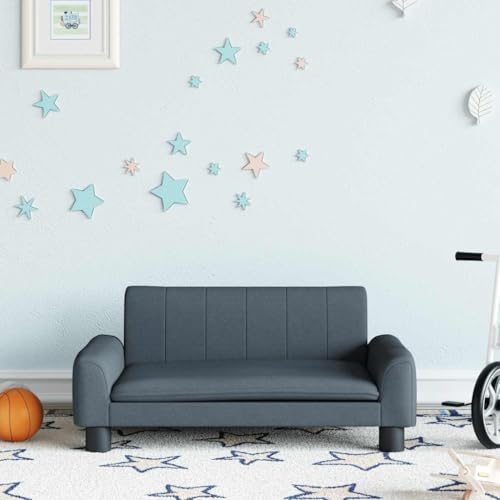 Genérico Sofá para niños de Tela Gris Oscuro 70x45x30 cm,Mobiliario para bebés y niños pequeños-3196270