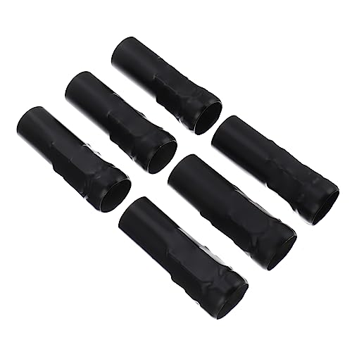 MAGICLULU 6 Piezas Manga de lágrima de vela lámpara cubiertas de base de candelabro luces portabombillas pantallas lamparas tubo de vela de hierro manga de base de luz de vela planchar Black