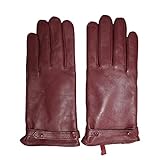 Material: 100% Leder. Timberland - Lederhandschuhe für Frauen (S) (Burgundrot)