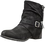 Jellypop Women's Silver Motorcycle Boot