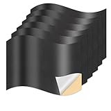 Selbstklebender Leder-Reparaturflicken, groß, 20 x 30 cm, 6er-Set für Sofas, Autositze und Möbel, Kunstleder-Reparaturset, schnelle Lösung für Risse und Löcher in Polstern, große Flicken (schwarz)