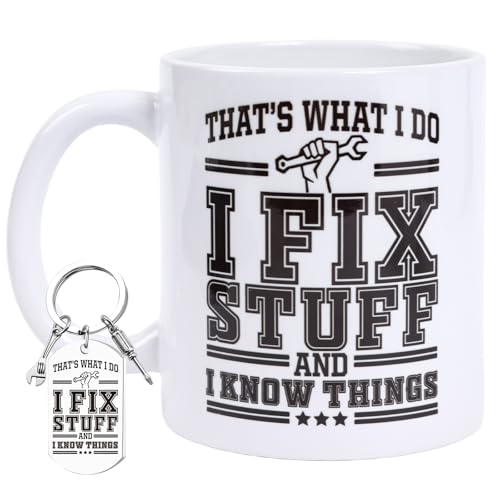 Set regalo taza y llavero 11 oz para papá y abuelo miniatura 1