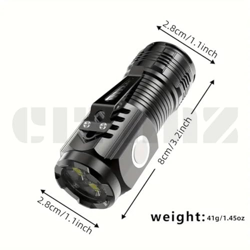 Image of Three-Eyed Monster Mini Super Power Torch, 3 Light Modes Water Resistant, Rechargeable LED (Black)