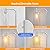 CNXIN Stepless Dimmable Floor Lamps with Glass Lampshade Modern Standing Lamps with 6W LED Bulb Bright Corner Lamp Tall Pole Lamps for Living Room Bedroom Office Study Room Farmhouse, Silver