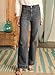Astylish Wide Leg Jeans for Women Trendy High Waisted Straight Jeans Loose Denim Pants Stretchy Buttoned Baggy with Patch Pockets Size 8 Gray
