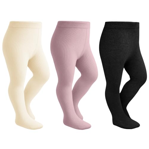 Image of Stelle Toddler Girls Tights Baby Cable Knit Stockings Thick Cotton Legging