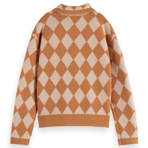 Checkerboard Collared Knit Pullover for Girls by Scotch & Soda2