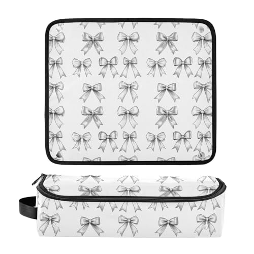 Bolsa de viaje para herramientas de cabello Elegant Ties Marble resistente al calor, organizador portátil para planchas y rizadores miniatura 3