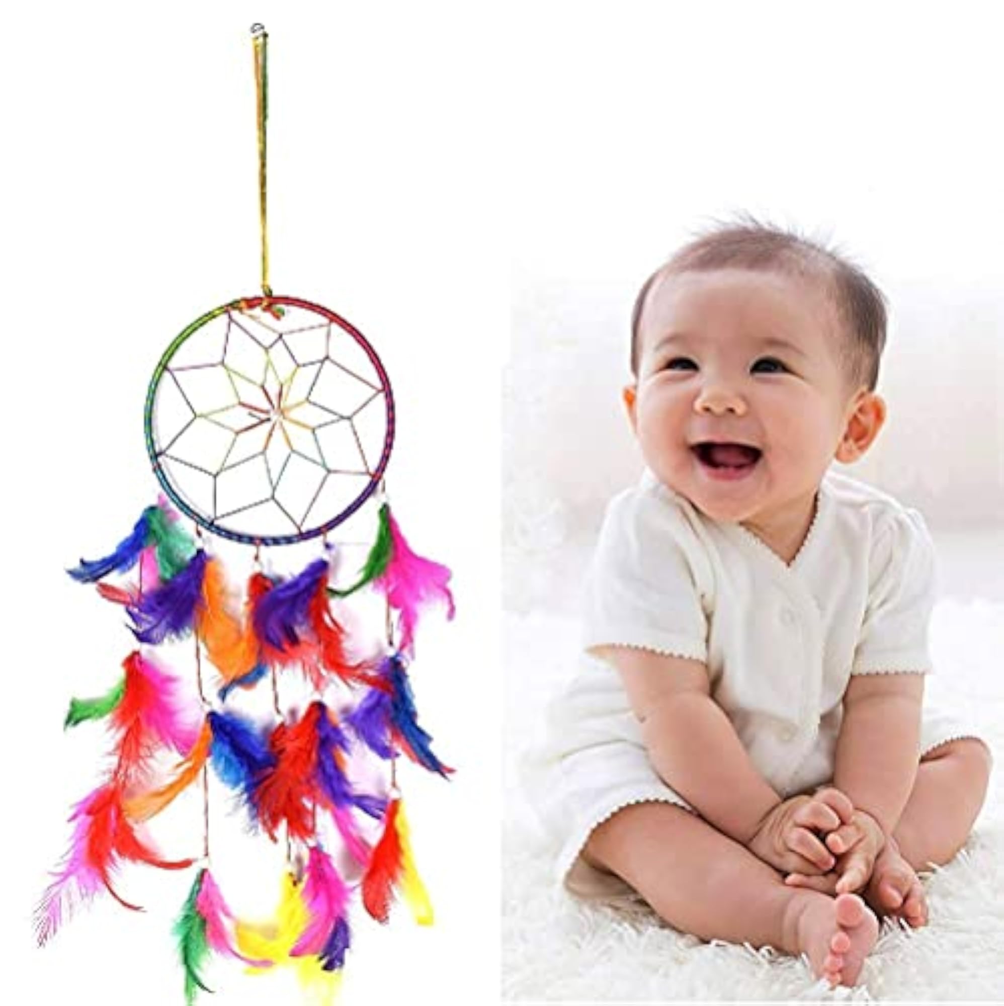 Handmade Beaded Dream Catcher Wall Hanging