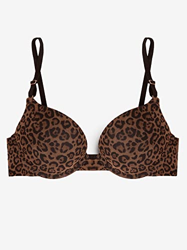 Smart & Sexy Womens Add 2 Cup Sizes Push-Up Push Up Bra, Classic Leopard, 34A Us #TOP6