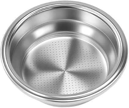 58mm Basket Espresso Filter Stainless Steel Reusable Coffee Filter 2 Cup Pressurized Porous Mesh Filter for Coffee Machine Replacement Accessorie