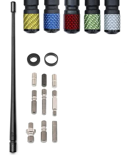 Votex - 13 Inch Rubber Carbon Fiber (Black, Blue, Gold, Green, Red, Silver) Antenna Fits Ford F150 - F250 - F350 | Jeep Wrangler - Gladiator | Toyota Tacoma - Tundra | Chevrolet Silverado | GMC Sierra