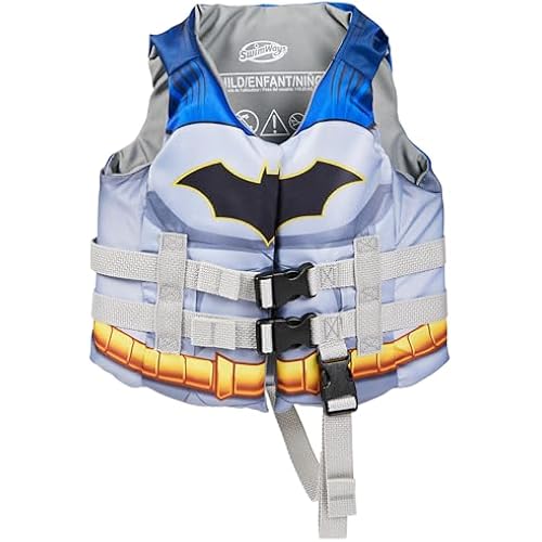 SwimWays DC Batman Life Jacket for Kids 33-55 lbs